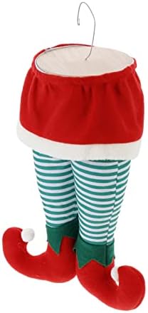 Abaodam Božićni vilenjaci punjene noge božićni ukras drveća naopako crveni zeleni elf ukras za nogu za sretan božićni odmor zima čudesna