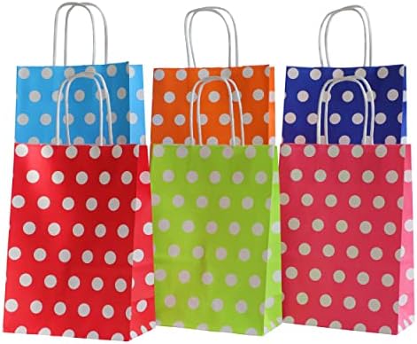 Fenkon 24pcs Rainbow Party Favor torbe za djecu rođendan s ručicom, torbe za torbe za dobrobit za Valentinovo