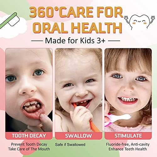 Djeca pjena za zube s niskim fluoridom, mališana protiv šupljine pjena od pjenastih pasta 3 pakiranje s aromom voća prirodni formul
