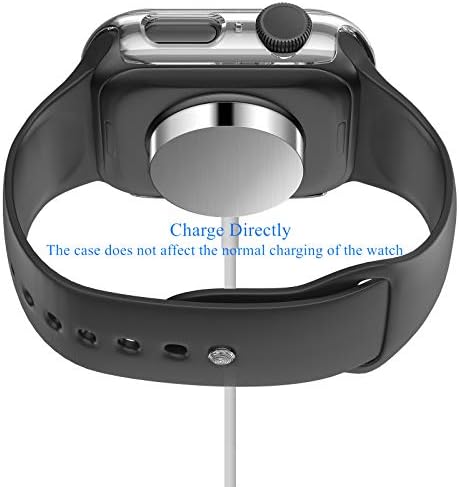 [2 paket] EWUONU zaštitnik zaslona za Apple Watch Series 6/SE 44 mm s temperiranim staklenim filmom, tvrdog PC futrole za zaštitni