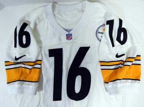 1998. Pittsburgh Steelers 16 Igra izdana White Jersey 48 DP21176 - Nepotpisana NFL igra korištena dresova