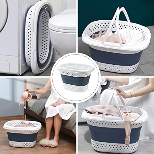 Doitool plastična košarica za rublje za pranje plastične košarice za pranje rublja sklopivi spremnik za skladištenje rublja za pranje