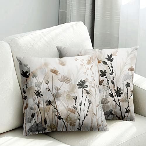 Adjuvantni cvjetovi jastuci jastuci vrtni cvjetni jastučni jastuci set od 2 18x18 inča moderne biljke Clofs cvjet jastučni poklopci