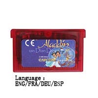 ROMGAME 32 -bitna ručna konzola za video igranje za video igre Aladdin eng/fra/deu/esp jezik EU verzija Clear Red Shell