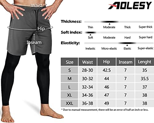 Aoley muški 2 u 1 hlačama za trčanje, teretane za vježbanje kompresije za muškarce koji treniraju atletske hlače