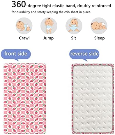 Polka točkice s tematskim plahtama s mini krevetićima, prijenosni mini krevetići s plahtama za prozračne i prozračne plahte za dječicu