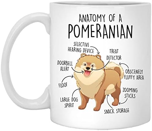 Greenstar Darovi Pomeranska šalica za kavu, simpatični pomeranski poklon, ljubitelj pasa, poklon za nju, on, pomeranska mama, tata,