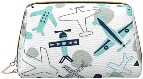 Aseelo avio zrakoplov mala kozmetička torba kože prijenosna torba za šminkanje kozmetičke torbe za žene šminke torbica torbica za toaletna