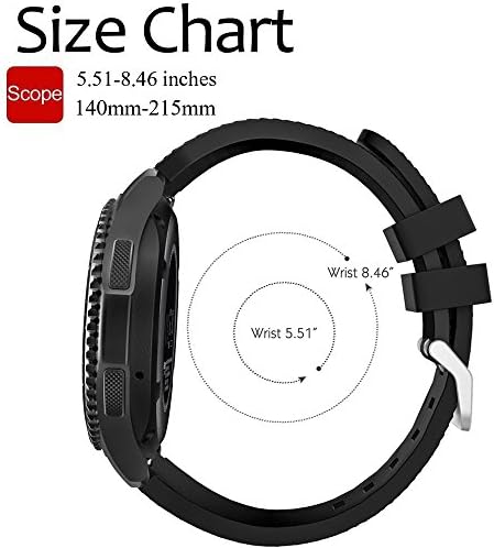 QGHXO Band za Galaxy Watch 3 45 mm, mekani silikonski zamjenski sportski remen za Samsung Galaxy Watch 3 45 mm/galaxy sat 46 mm/zupčanik