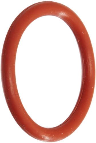 012 silikonski O-prsten, durometar 70A, Crveni, unutarnji promjer 3/8 inča, vanjski promjer 1/2 inča, širina 1/16 inča