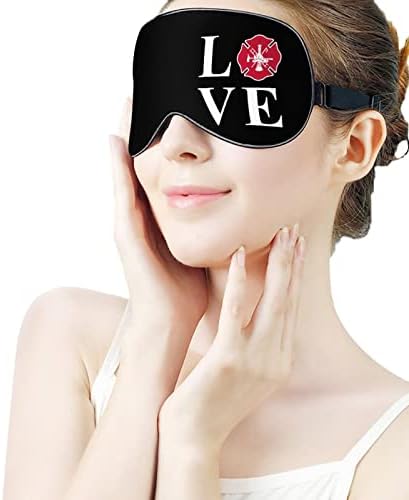 Ljubavni vatrogasac maska ​​za spavanje s podesivim remenom mekim poklopcem za oči zatamnjenja zavezani zaplet za putovanje opuštanje