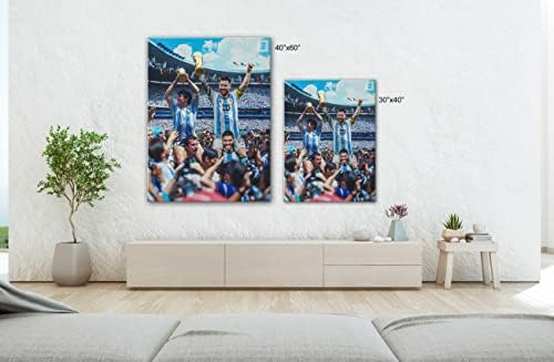 Spirituhhands Lionel Messi plakat, platno messi argentina zidna umjetnost, nogometni plakati Leo messi za dječačke spavaće sobe, plakat