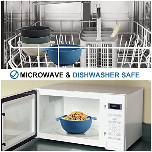 ShopWithGreen Neraskidiva dječja zdjela-Microwave perilica posuđa Safe- pšenična slamnasta zdjela za zdjele za djecu i zdjele za djecu