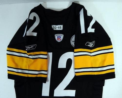2003 Pittsburgh Steelers 12 Igra izdana Black Jersey 46 DP21200 - Nepodpisana NFL igra korištena dresova