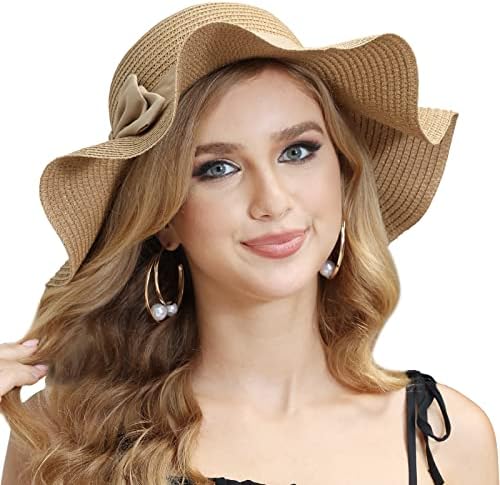 Vjetrenjača žena slamna sunčana šešir široki obrub UV zaštita preklopljivih ljetnih ribolovnih šešira s lanenim lukom