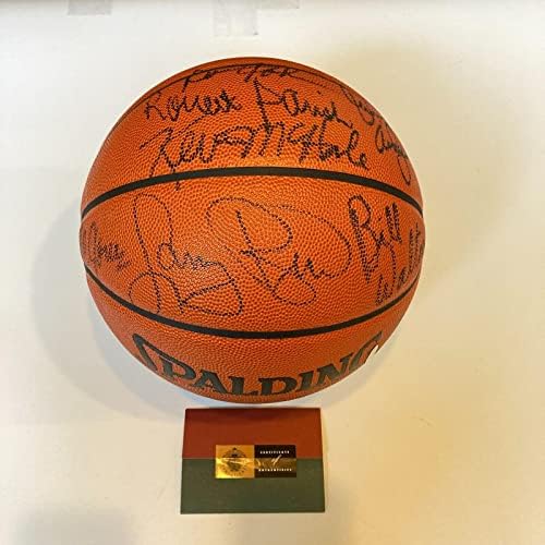 1985-86. Boston Celtics NBA Champs tim potpisao Službenu košarku NBA igre UDA - Autografirane košarke