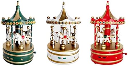 Houkai drvena klasična glazbena kutija glazbene karuse Slatke božićne ukrase (boja: e, veličina