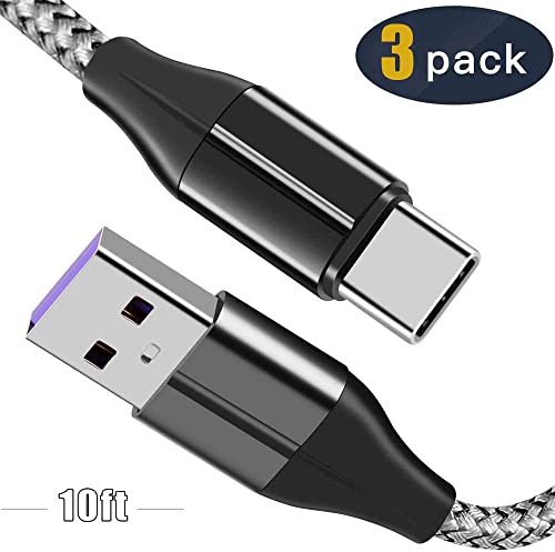 Feel2Nice 10 ft USB kabel tipa C, ekstra dugačak 3 pakiranje 10 stopa USB C kabel USB A 2,0 do USB-C brzog punjača kompatibilnog Galaxy