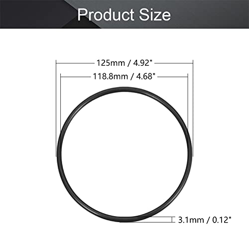 O-prstenovi od nitrilne gume 10kom, promjer žice 3,1 mm, promjer metričke brtve 125 mm, podloške od nitrilne gume za brtvljenje ulja