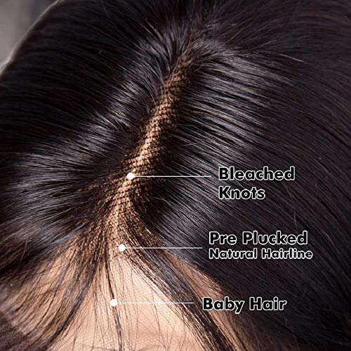 Perika-Bob ravne prozirne perike od ljudske kose na čipki za žene 13.44 perike na čipki s dječjom kosom 180% gustoće Brazilska perika-Bob