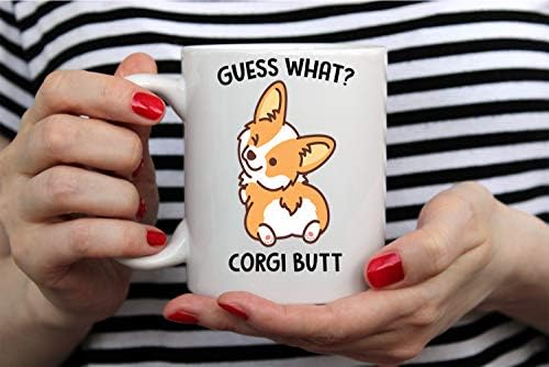 Aw Fashions Pogodite što Corgi Butt 11oz šalica za kavu Savršeno za psa tata mama, šapa, ljubitelj kućnih ljubimaca Slatka šalica za