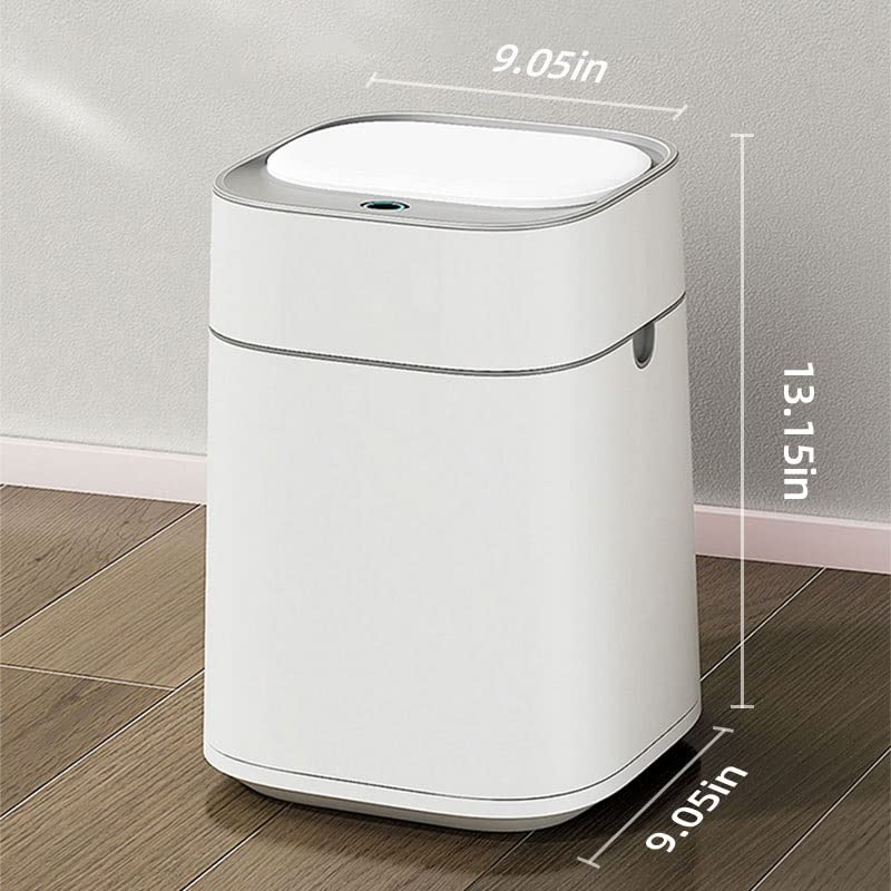 ; Pametna kanta za smeće u kupaonici s automatskim pakiranjem pametni senzor smeća Bijela električna beskontaktna kvadratna automatska