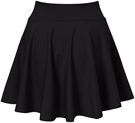 Flowy Pleade Atletske suknje s kratkim hlačama za žene s visokim strukom golf Skorts 2 u 1 polka dot trening Culottes Mini suknja