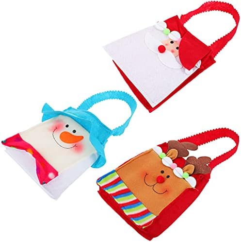 Torba organizator božićne vrećice za slatkiše 3pcs vrećice za poslastice poklon vrećice Djed Mraz Snjegović Jelen poklon kutija čokoladno