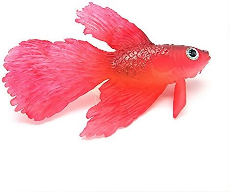 Pulabodurabilna umjetna riba silikonska lažna riba Umjetna plutajuća riba usisna čašica ukras emulzije za akvarij crvene boje
