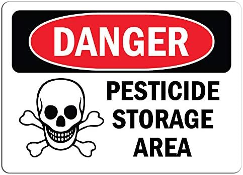 Znak opasnosti - prostor za skladištenje pesticida | Naljepnica naljepnica naljepnica naljepnica naljepnica natpis na bilo kojoj površini