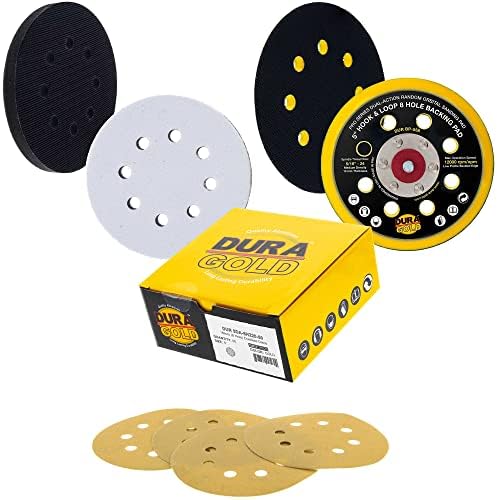 Dura -Gold 5 Diskovi za brušenje - 220 grit, kuka i petlja za podloga i sučelje meke gustoće sučelja