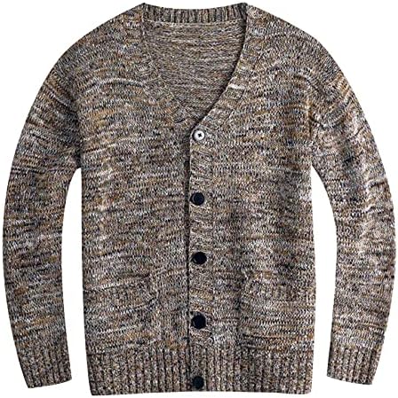 Muški kardigan džemperi modni gumb dolje kabel pleteni džemper jakne dugih rukava pletiva s bluzama bluza