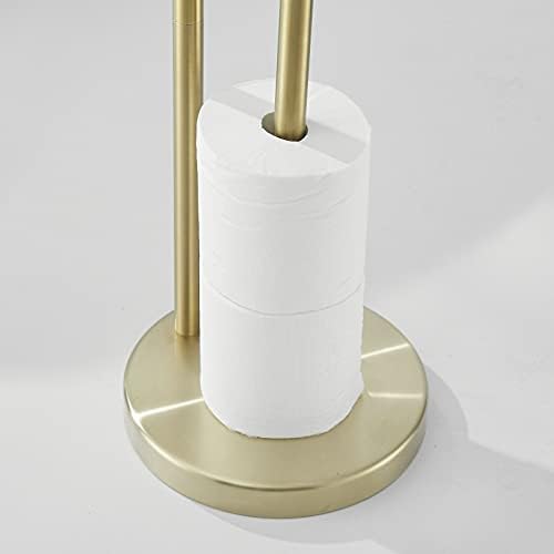 Držač za rollo za toaletni papir Brust Zlatna zlatna kupaonica Slobodno stojeće toaletno tkivo papir držač za rolanje sa rezervnom