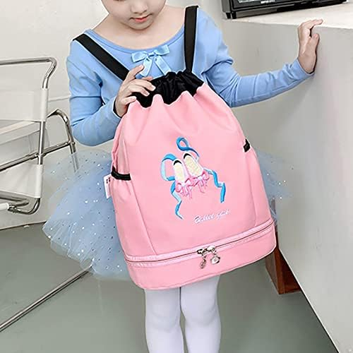 Yizyif djevojke baletni ruksak dječji nožni cipele vezeni izvlačenje za plesnu torbu latino balerina plesna torba