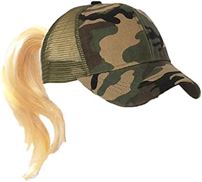 Crisscross šešir, oprana pohabana bejzbolska kapa, šešir s konjskim repom, visoka neuredna punđa, ženska kapa