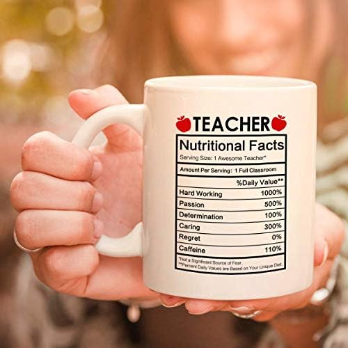 Učiteljska šalica za kavu pokloni u znak zahvalnosti učitelju činjenice o prehrani učitelja šalica smiješna šalica za kavu Darovi za