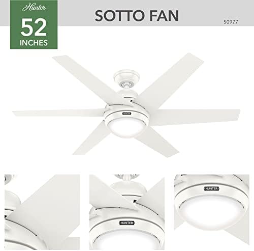 Hunter Fan Company 50977 Sotto stropni ventilator, 52, svježe bijelo