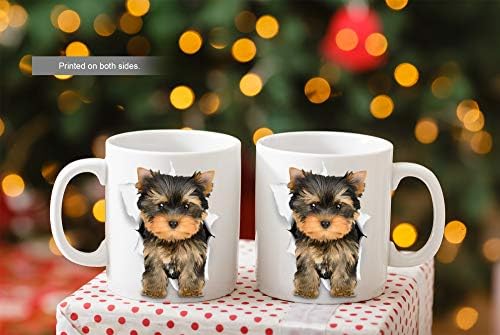 Slatka Yorkshire Terrier Dog Coph - Keramička smiješna šalica za kavu - Perfect Pas ljubitelj poklona - Slatka noviteta kava šalica