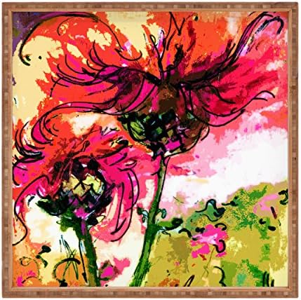 Odriče dizajna ginette likovne umjetnosti lude divlje cvijeće zatvorene/vanjske ladice, 16 x 16
