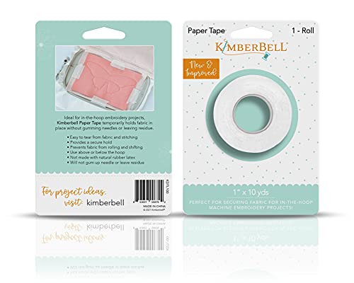 KIMBERBELL PAPER TRAPE - 1 Roll, Veličina: 1 x 10 yds, vez za šivanje i stroj, lako pričvršćivanje, bez ljepljivih ostataka, polu -transparentna,
