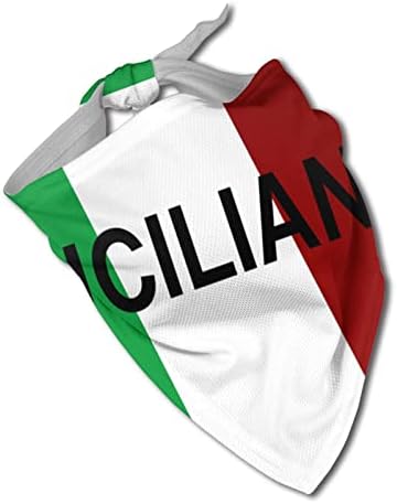 Sicilijan na talijanskoj zastavi Dog Bandana ovratnici Trokut za vratče