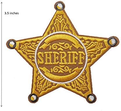 Slatko patch crtani šerif logotip izvezeno željezo na šivanju na patch značku za djecu djecu