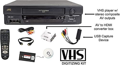 JVC VCR VHS prijenos w/daljinski, USB adapter, HDMI Converter