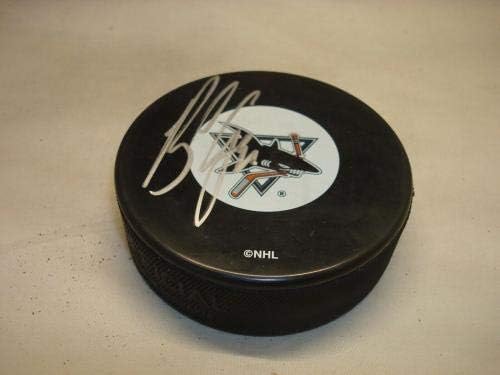 Bob Errie potpisao je hokejaški pak San Jose Sharks s autogramom 1-u-NHL Pak s autogramom