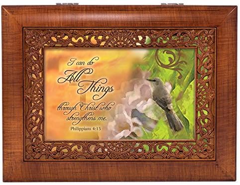 Vikendica Garden Inspirational Music Box - Sve stvari igraju zadivljujuću milost s ukrašenim završnim obradama od drveta