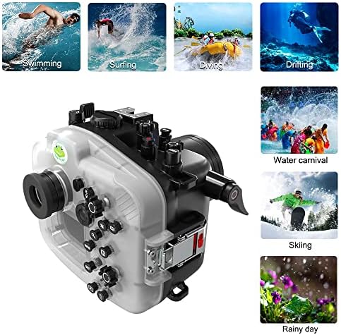 Morske žabe podvodna kućišta kamera kompatibilna s Canon EOS R6 60 mm IPX8 40M/130ft Maksimalna dubina ronjenja Vodootporno kućište