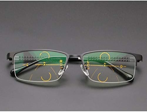 Progresivne multifokalne naočale za čitanje, multifokalne asferične površinske leće, metalni okvir pametni zum u blizini i daleko unisex