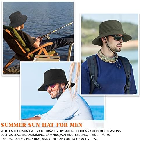 Šeširi kanti za vanjsko sunce za muškarce, ljetni muškarac sklopivi zaštita od sunca širokih ruba Sunčevi šeširi plaža upf 50+