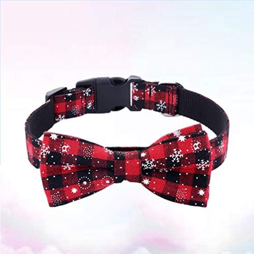 Ipetboom Red Bow kravata za kućne ljubimce s božićnim uzorkom za kućne mačke podesive najlonske ovratnike za vaše kućne ljubimce size
