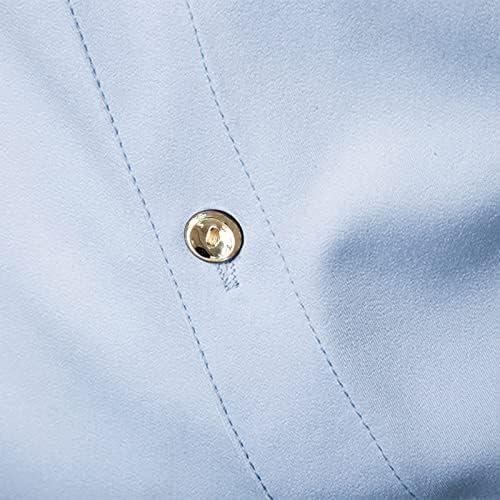 XZHDD majice za muške, opružne duge rukave nagnute gumb niz kornjače formalni vrhovi nepravilni rub vitki fit casual majica